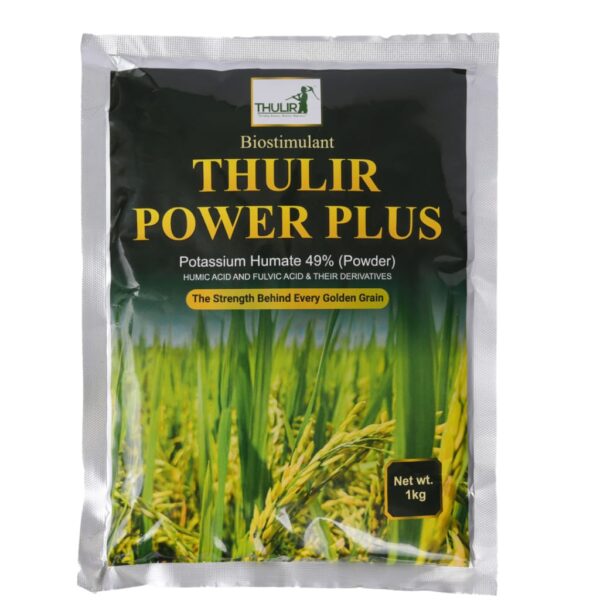 Thulir Power Plus – Potassium Humate 49% (Water Soluble Powder) (Humic Acid, Fulvic Acid & their derivatives)